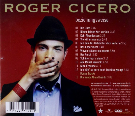 Roger Cicero: Beziehungsweise [CD]