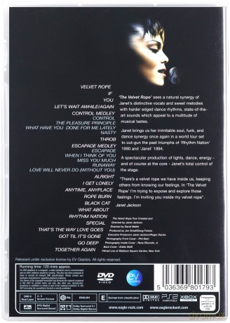 Janet Jackson: The Velvet Rope Tour - Live In Concert [DVD]