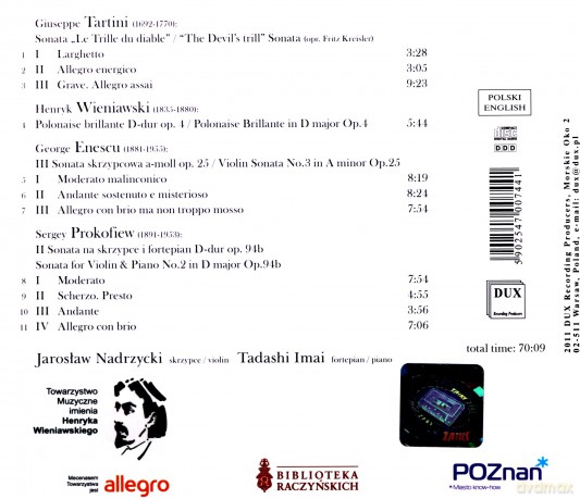 Jaroslaw Nadrzycki: Works For Violin Und Piano [CD]