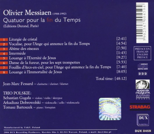 Jean-Marc Fessard: Olivier Messiaen - Quatuor Pour La Fin D [CD]