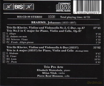 Johannes Brahms: Brahms - Complete Piano Trios vol. 2 [CD]