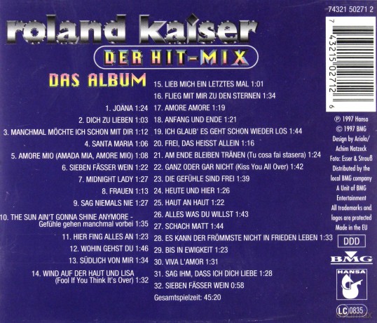 Kaiser Roland: Der Hit - Mix - Das Album [CD]