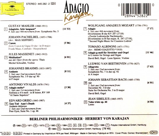 Karajan Herbert Von: Adagio [CD]