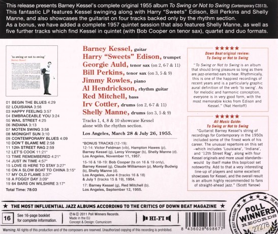 Kessel Barney: To Swing Or Not To Swing [CD]