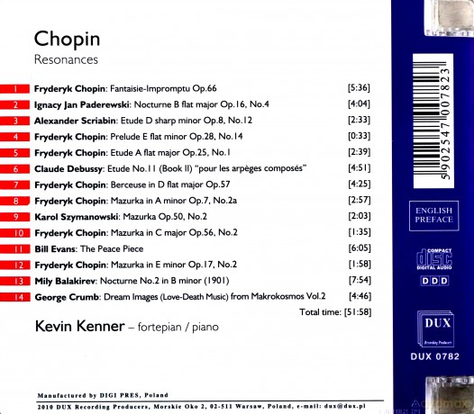 Kevin Lenner: Resonances - Kevin Kenner - Piano [CD]