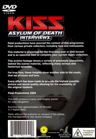 Kiss: Asylum Of Death Interviews [DVD]