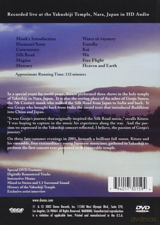 Kitaro: Daylight Moonlight: Live In Yakushiji Dv [DVD]