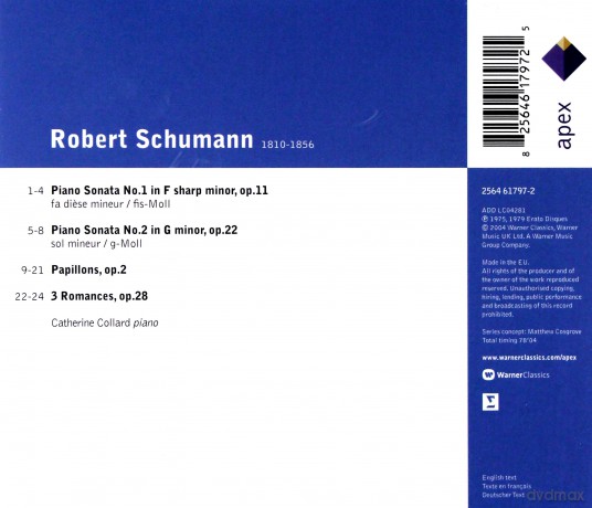 Catherine Collard: Robert Schumann: Piano Sonatas 1& 2/Romances [CD]
