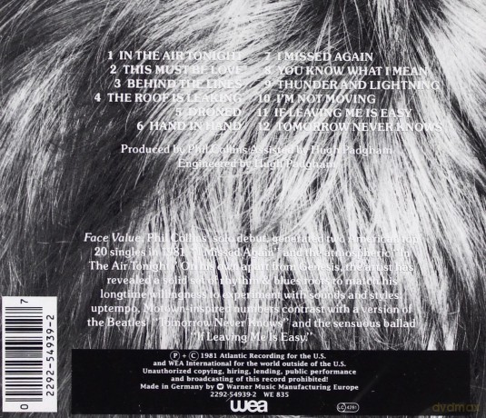 Phil Collins: Face Value [CD]