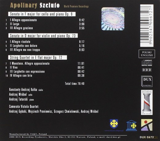 Konstanty Andrzej Kulka: Szeluto [CD]