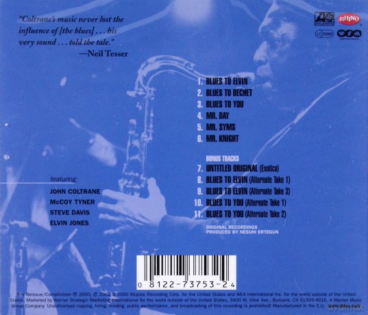 John Coltrane: Coltrane Plays The Blues [CD]