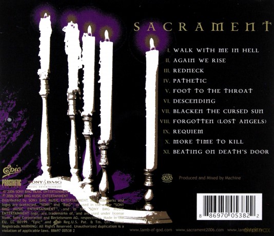 Lamb Of God: Sacrament [CD]