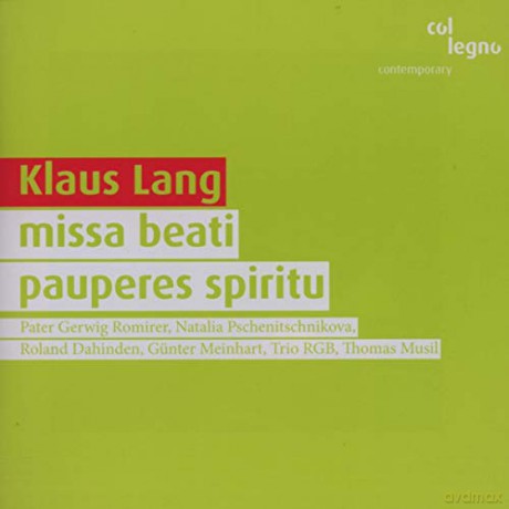 Lang Klaus: Missa Beati Pauperes Spiritu [CD]