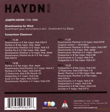 Consortium Classicum: Haydn: Divertimentos For Wind(Ha [4CD]