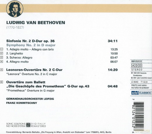 Ludwig Van Beethoven: Franz Konwitschny - Gewandhausorchester Leipzig [CD]