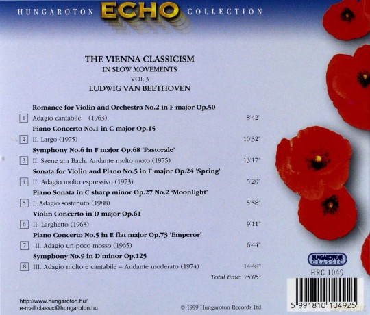 Ludwig Van Beethoven: Vienna Classicism In Slow Movements vol. 3 [CD]