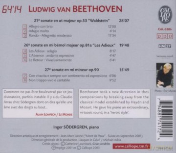 Ludwig Van Beethoven: Soedergren Inger [CD]