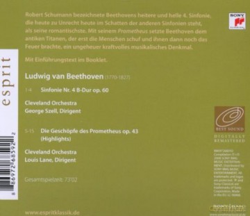 Ludwig Van Beethoven: Sinfonie Nr 4 - Die Geschopfe Des Prometheus [CD]