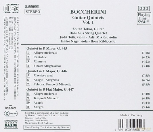 Luigi Boccherini: Gitarrenquintette G 445-447 - vol. 1 [CD]