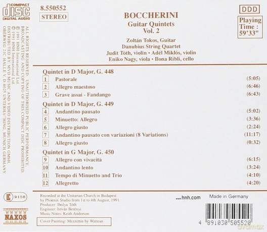 Luigi Boccherini: Gitarrenquintette G 448-450 - vol. 2 [CD]