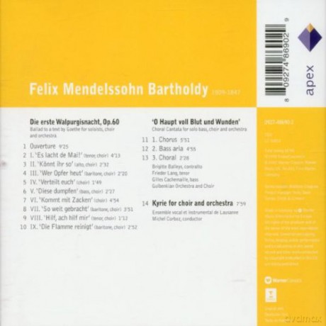 Michel Corboz: Mendelssohn: Die Erste Walpurgisnacht [CD]