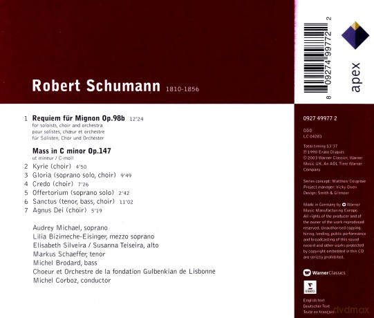 Michel Corboz: Schu: Req.Mignon [CD]