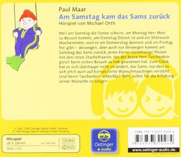 Maar Paul: Am Samstag Kam Das Sams Zurueck [CD]