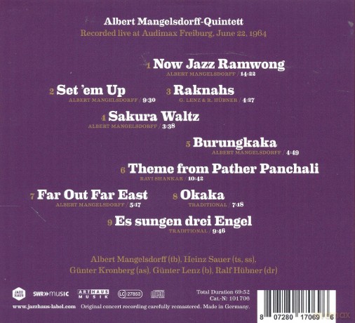 Mangelsdorff Albert Quintett: Legends Live - Audimax Freiburg 1964 [CD]