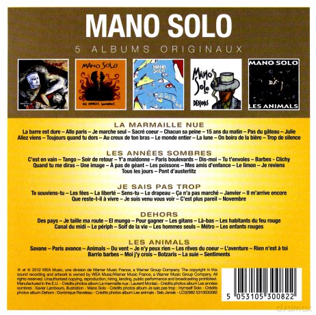 Mano Solo: Original Album Series [5CD]