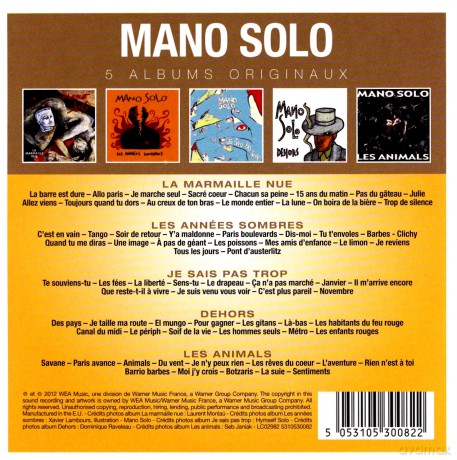 Mano Solo: Original Album Series [5CD]