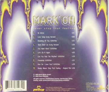 Mark Oh: Never Stop That Feeling [CD]