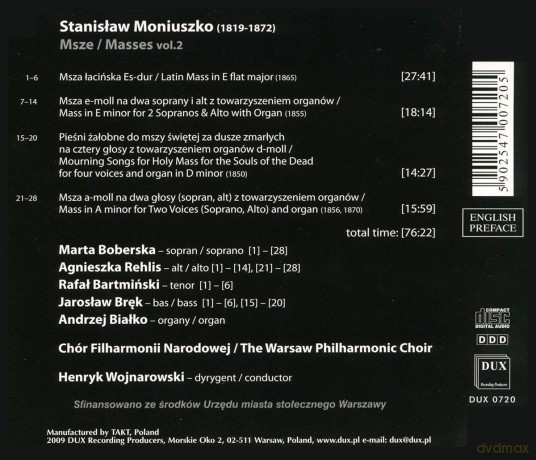 Marta Boberska: Moniuszko Masses vol. 2 [CD]
