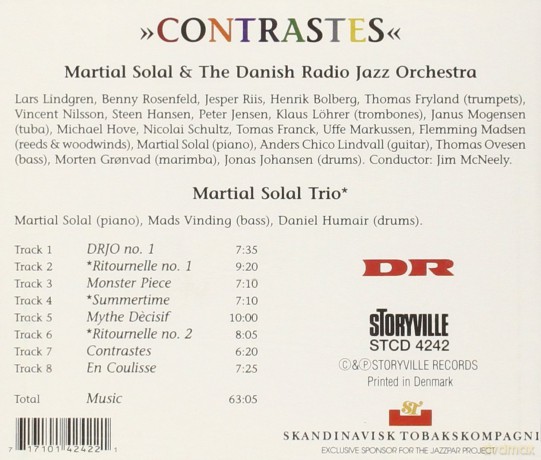 Martial Solal Danish Ra: Contrastes [CD]