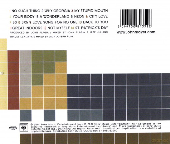 Mayer John: Room For Squares [CD]