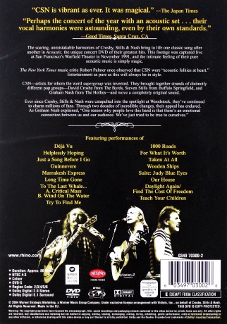Stills Crosby&Nash: The Acoustic Concert [DVD]