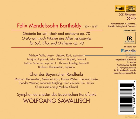 Mendelssohn Bartholdy Felix: Elias Op. 70 [2CD]