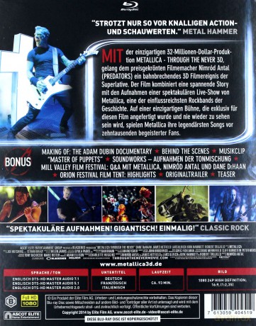 Metallica: Metallica Through The Never [Blu-Ray]