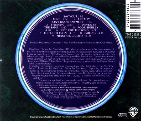 Christopher Cross: Christopher Cross [CD]
