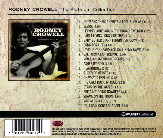 Rodney Crowell: The Platinum Collection [CD]