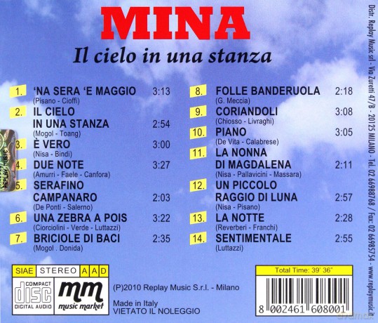 Mina: Il Cielo In Una Stanza [CD]