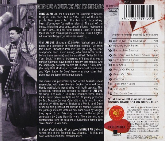 Mingus Charles: Mingus Ah Um [CD]
