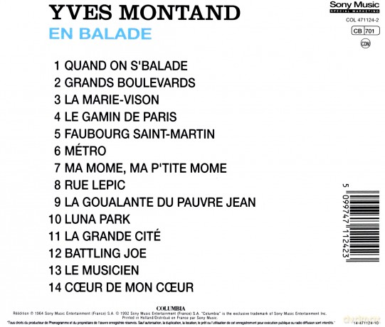 Montand Yves: En Ballade [CD]