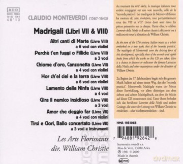 Monteverdi Claudio & Christie: Lamento Della Ninfa [CD]