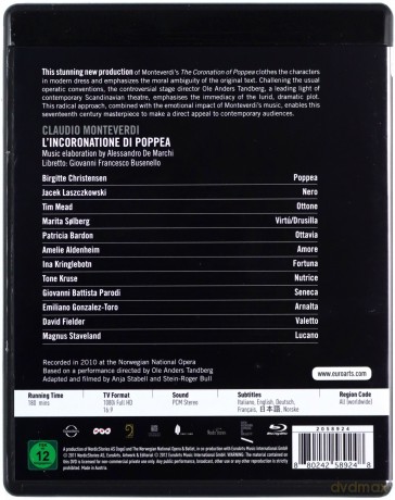 Monteverdi Claudio & De Marchi Alessandro & Christensen & Laszczkowski & Mead -SOLBERG: L Incoronazione Di Poppea [DVD]