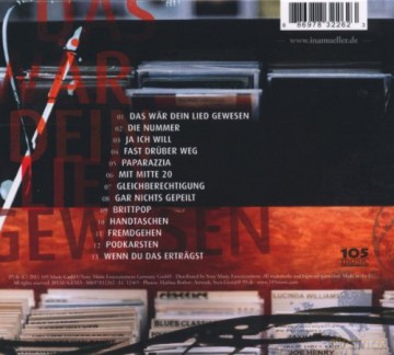 Mueller Ina: Das Waer Dein Lied Gewesen [CD]