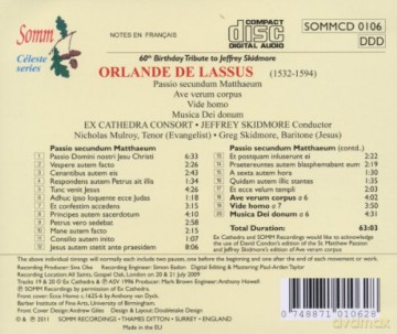 Mulroy-Skidmore-Ex Cathedra Consort: Passio Secundum Matthaeum Ave Verum Corp [CD]