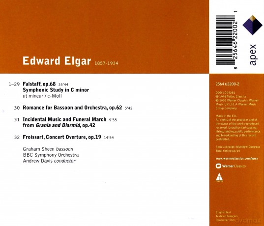 Andrew Davis/ Graham Sheen/ BBC Symphony Orchestra: Elgar: Falstaff/Bassoon Romance [CD]
