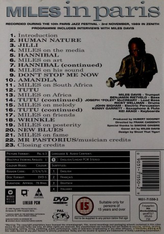 Miles Davis: Miles In Paris [DVD]