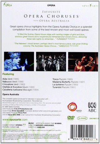 Opera Australia Verdi Gluck Mascagni Puccini: Opera Choruses [2DVD]