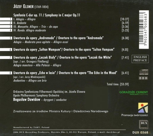 Opole Philharmonic Symphony Orchestra Bo: Elsner Symphonies - Ouvertures [CD]